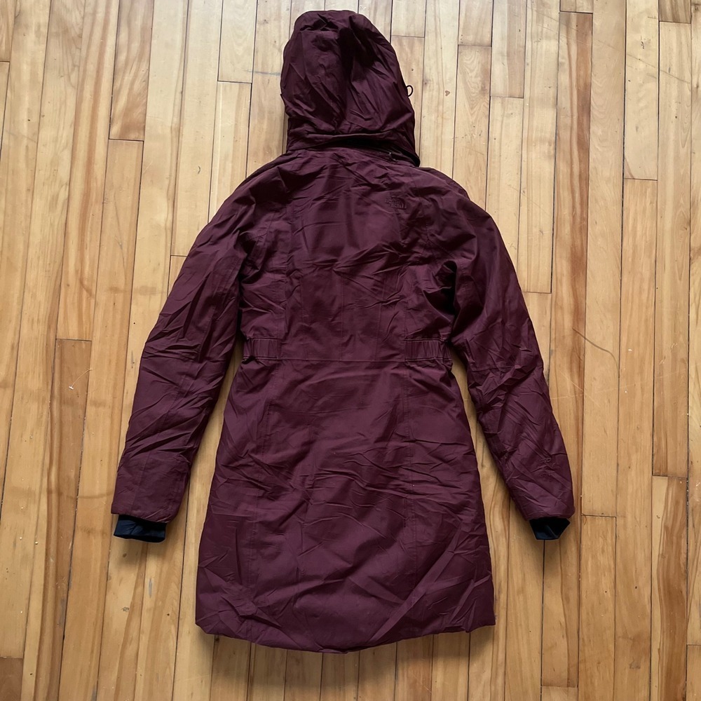 The North Face Womens 550 DryVent Parka Jacket Burgundy XS - Picture 2 of 7